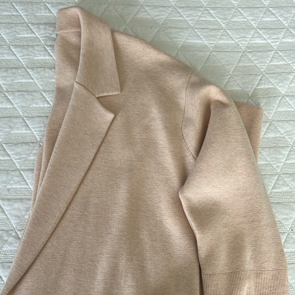 JCrew Ella Open Front Sweater Blazer size medium color peach